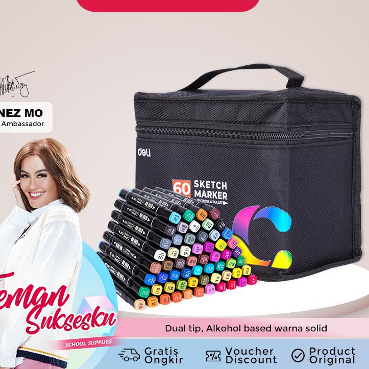 

Pro Hemat Deli Sketch Marker 2 Tip E70806