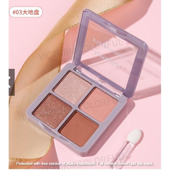 Lameila Eyeshadow 4 Warna (New) Kombinasi Glitter Tahan Lama