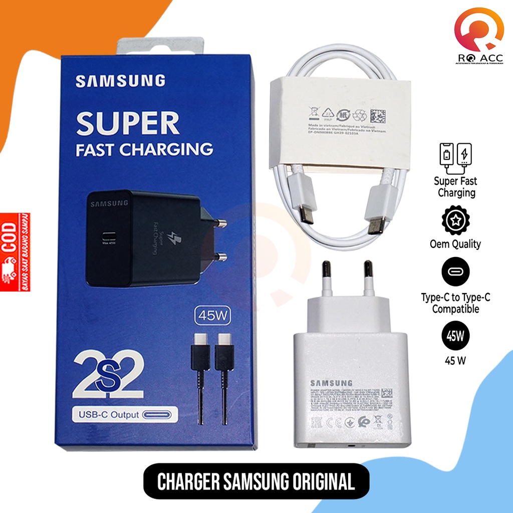 [RO ACC] ORI99 CHARGER CASAN SAMSUNG SUPER FAST CHARGING TYPE C S22 45W