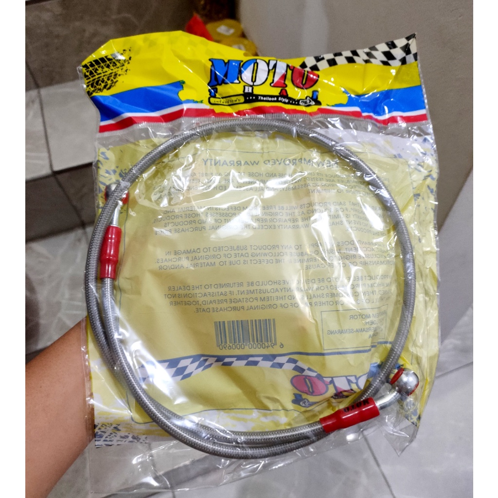 Selang Rem Depan Variasi Panjang 90CM Universal  - MERAH-KUNING-SILVER-BLUE