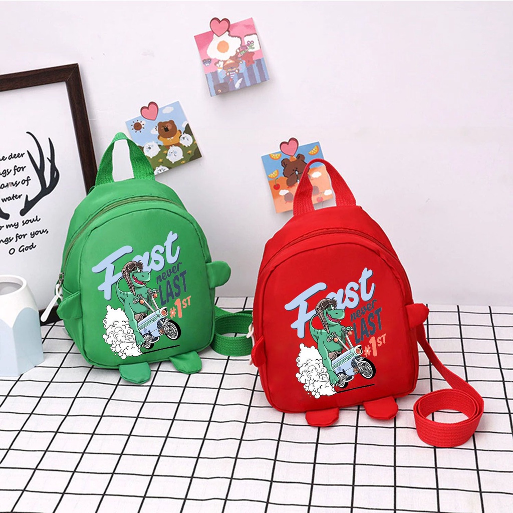 PVJ - Tas Ransel Anak Paud Karakter Dinosaurus Kober Laki Laki Perempuan lucu