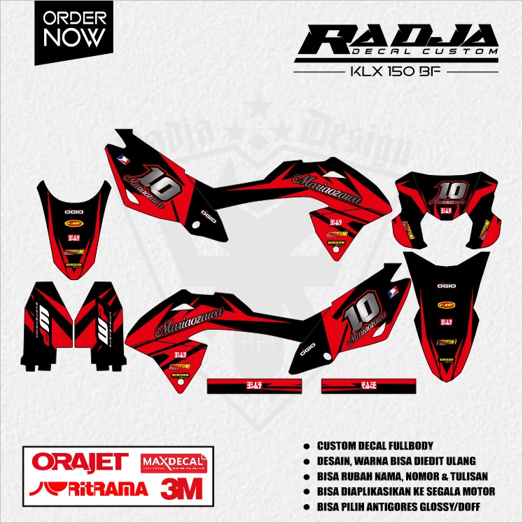 DECAL KLX 150 BF FULLBODY (004) DEKAL STIKER KLX G/EXTREME/SE/NEW 2016 2017 2018 2019 2020 2021 2022