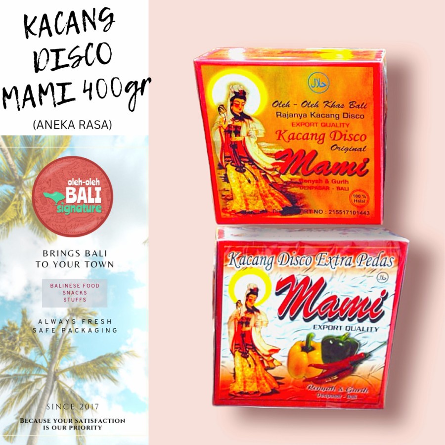 

Kacang Disko Bali Mami Original/BBQ/Extra Pedas/Udang/Keju 400gr