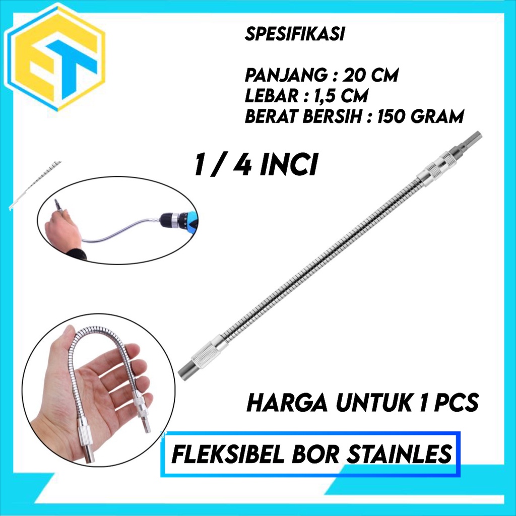 Sambungan Kepala Mata Bor Fleksibel Bor Stainless