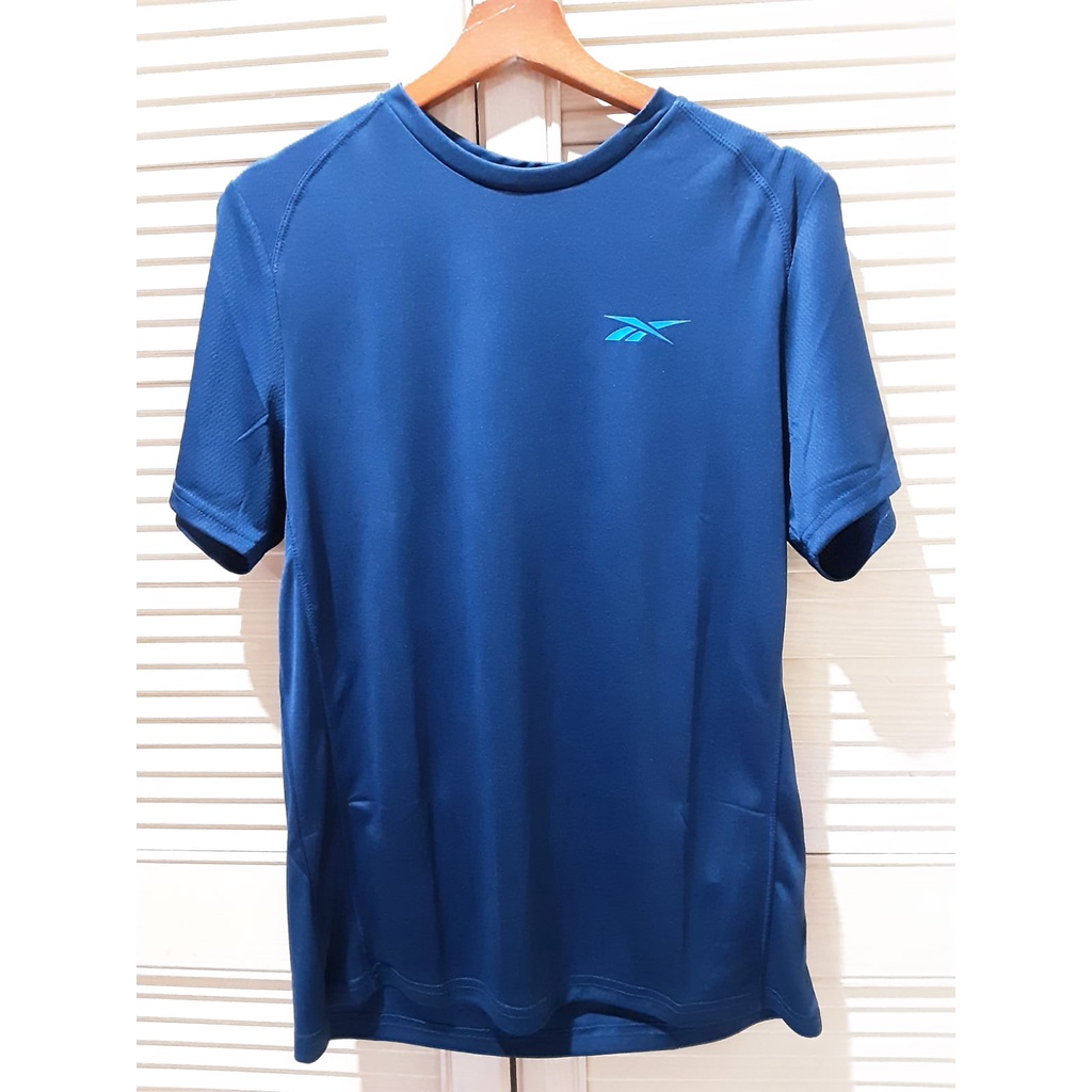 REEBOK Kaos Dryfit Pria Biru tua-ORIGINAL 100%
