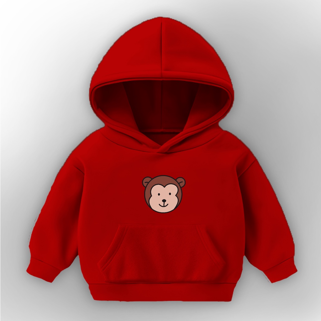 Hoodie Anak Gambar Monyet Untuk Usia 1-6 Tahun