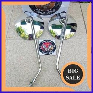 suku cadang Kaca Spion Sepion Cermin Motor Bulat Tangkai Panjang Drat 14 Yamaha Alfa Sigma V75 V80 S