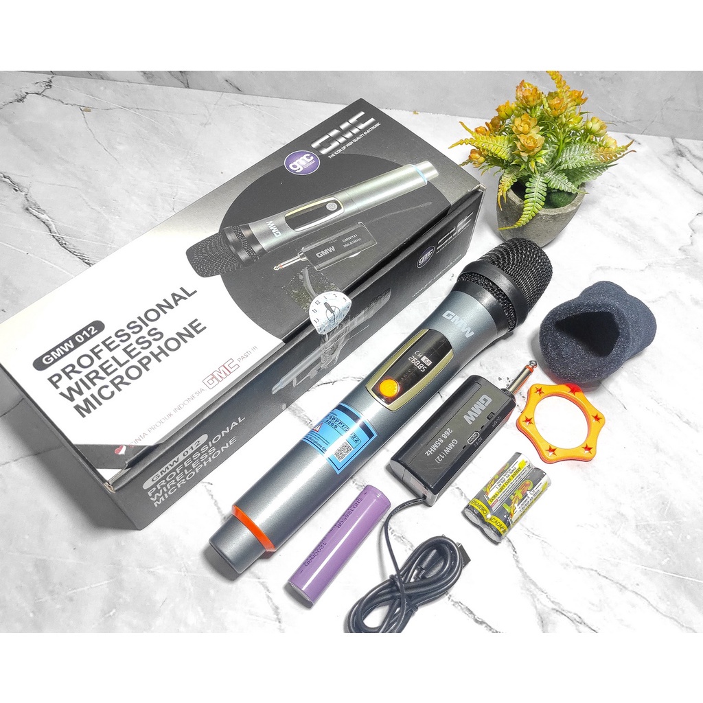 Mic Profesional Wireless Microphone mic tanpa kabel GMW 012 | Mikrofon Wireless GMW 012 Microphone dari GMC / Mic Wireless / Mic Wireless Murah Berkualitas Bisa Bayar Ditempat | FMS