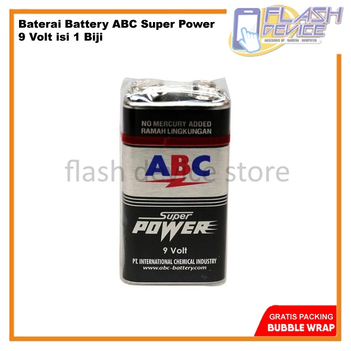 Baterai Battery ABC Super Power 9 Volt Cocok Untuk Mic Wireless WR-601