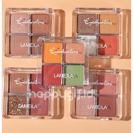 LAMEILA 4 Color Avocado Eyeshadow Disk Matte / Shimmer Fruit Eyeshadow Palette LS 3049