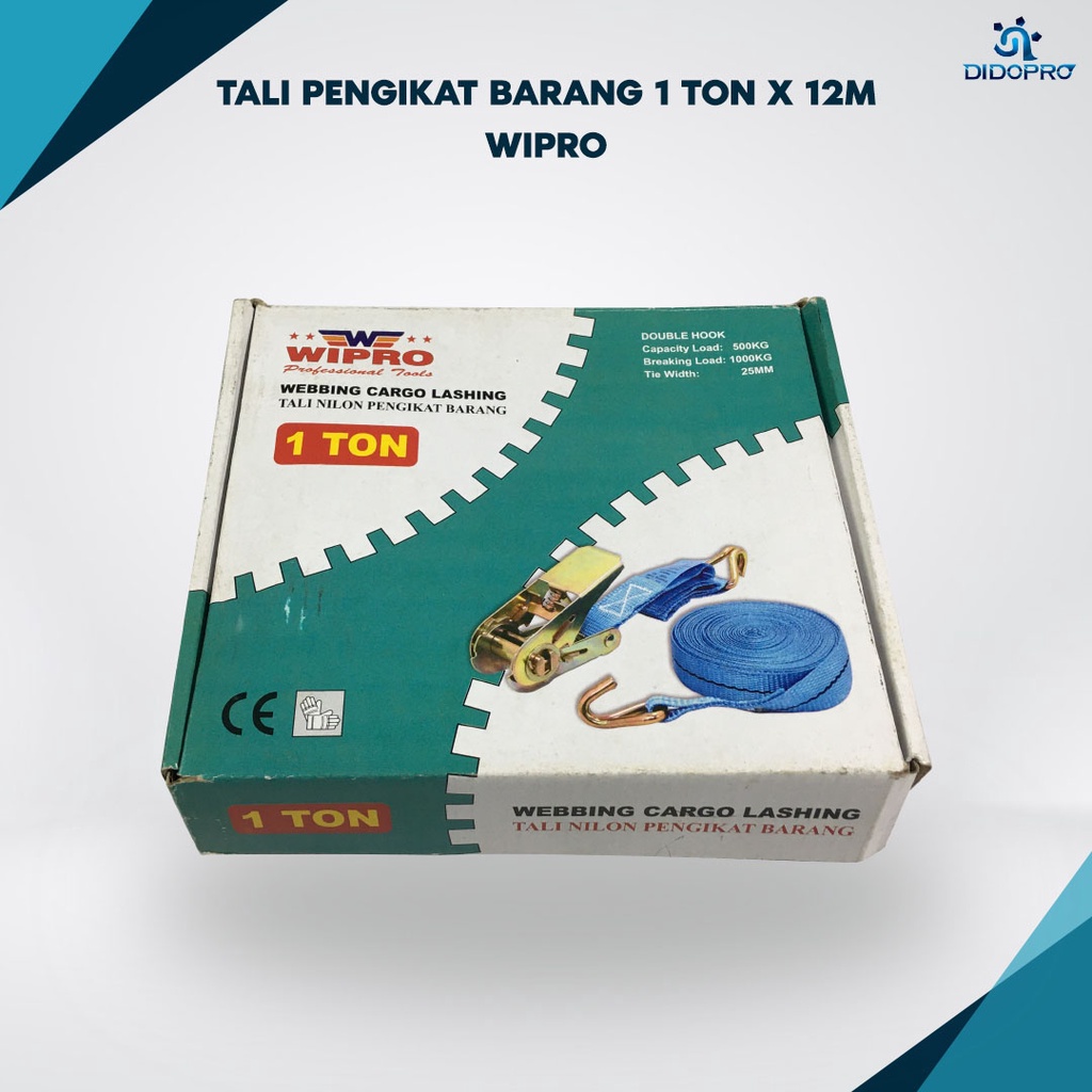 Tali WIPRO 1 Ton 6m 10m 12m webbing cargo / tali pengikat / tali miniatur / track belt / sling belt / tali krek