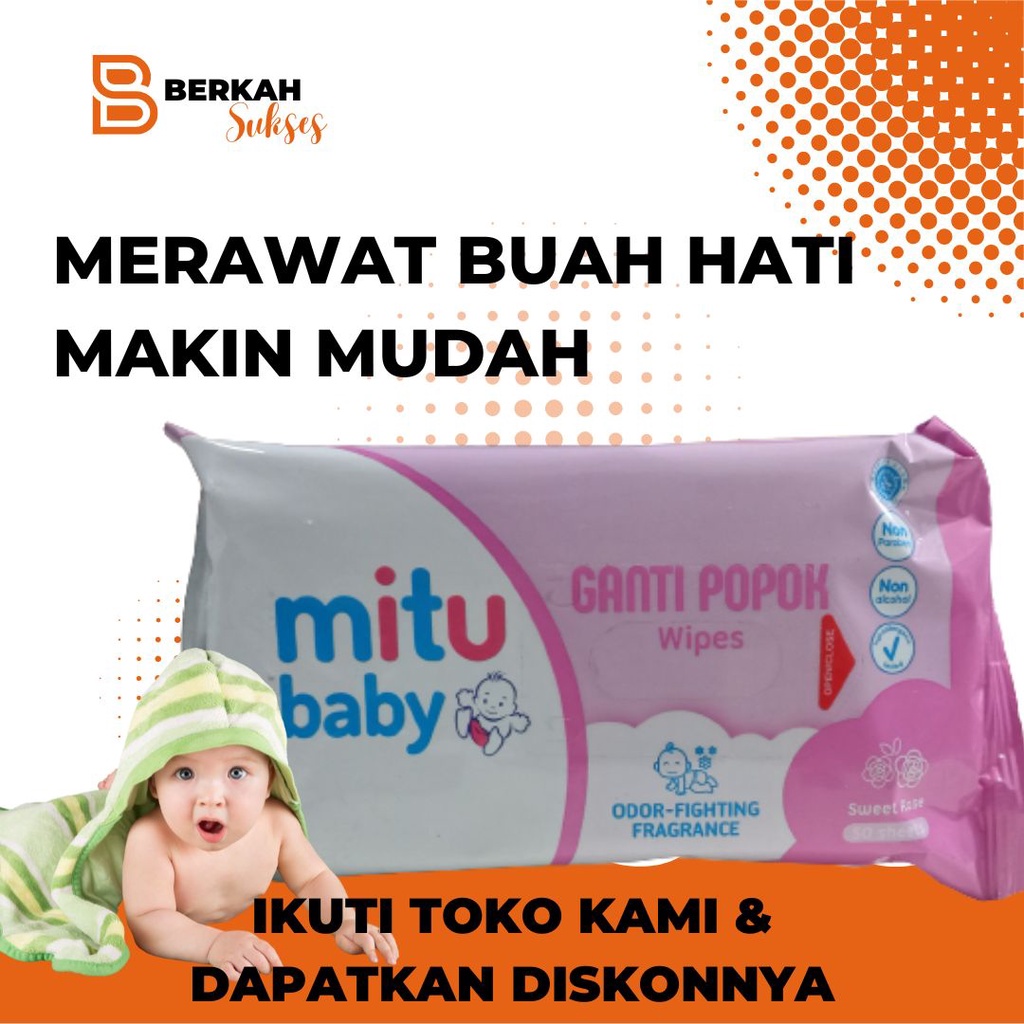 Tisu Basah Bayi Non Alkohol Isi 50 Sheets