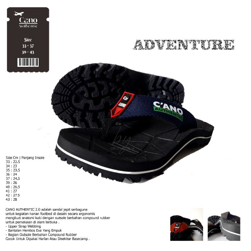 Sandal Gunung Jepit Cano AUTHENTIC 20C5 New