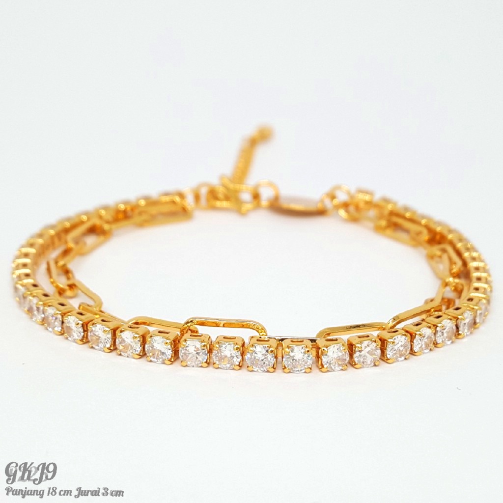 PGX Gelang Tangan Xuping Wanita Perhiasan Lapis Emas Aksesoris Fashion Premium - R366