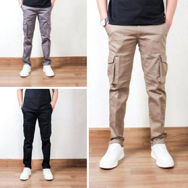 Celana Panjang Cargo Premium Celana Panjang Kempol Pria Distro UK 27-38 "TWU.5Fe23ᴾ"