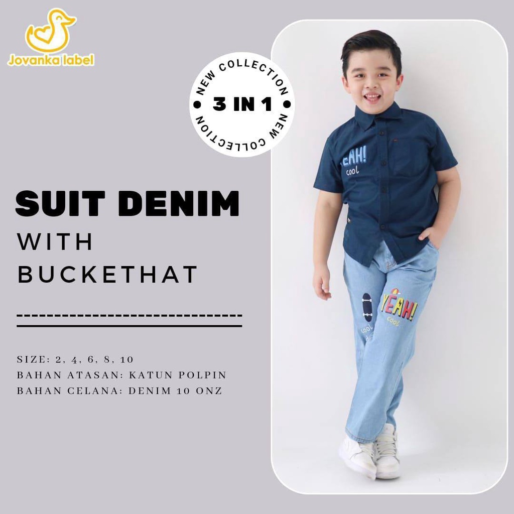 Suit Denim With Buckhethat by Jovanka Label