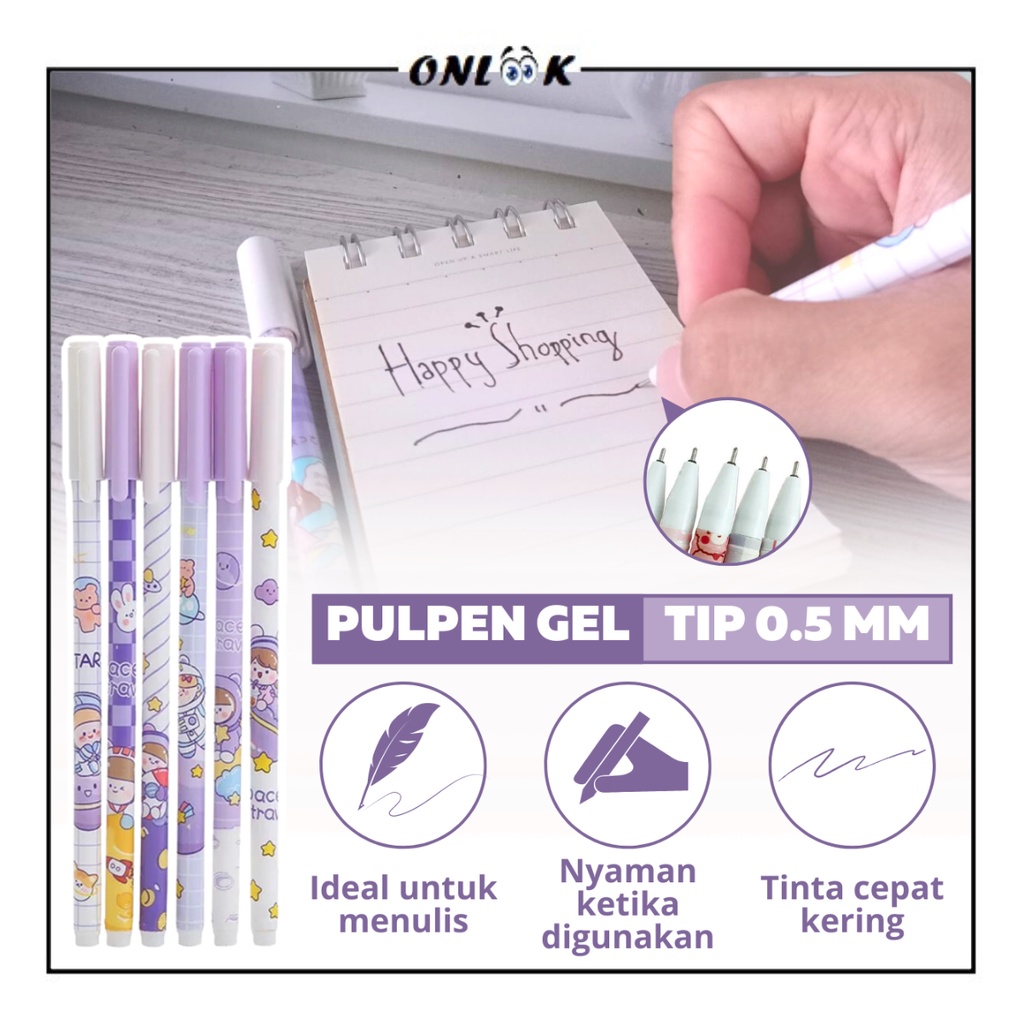 

Pulpen Gel Ink Karakter Pen Bullet Tip 0.5mm Ballpoint Perlengkapan Menulis Pena Alat Tulis Sekolah Kantor Bolpen Jel Lucu