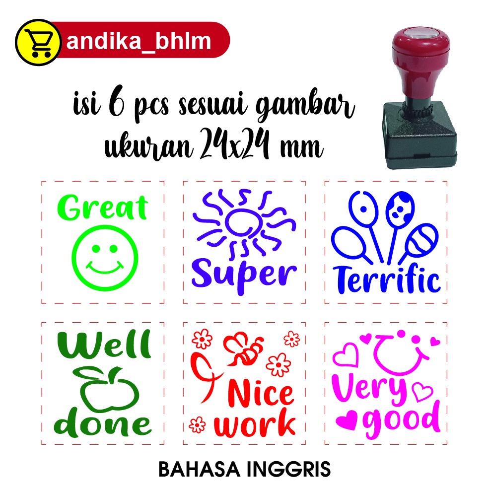 

Stempel Reward Penilaian Guru TK / SD / Anak