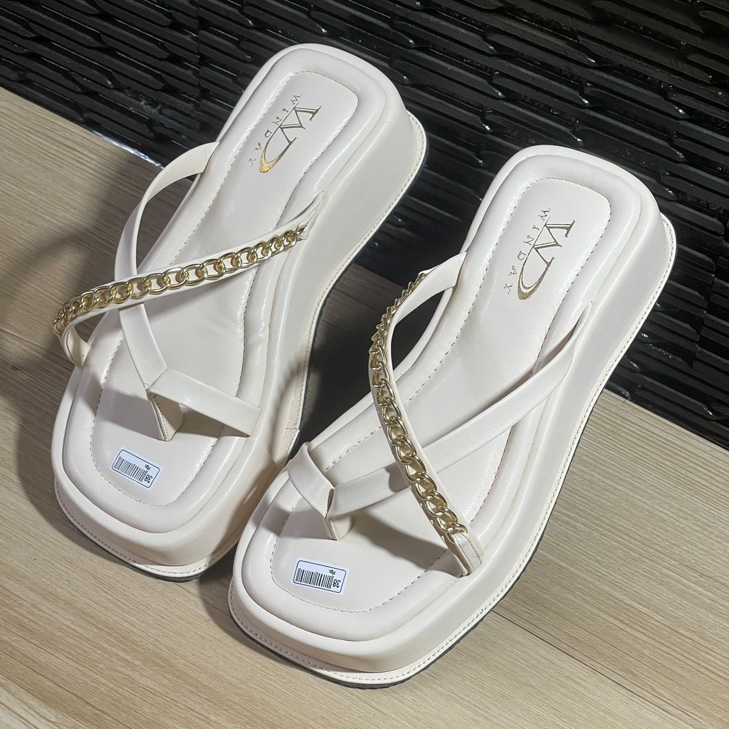 Winday LALISA - Sandal Platform Sandal Jepit Wanita Tali Rantai