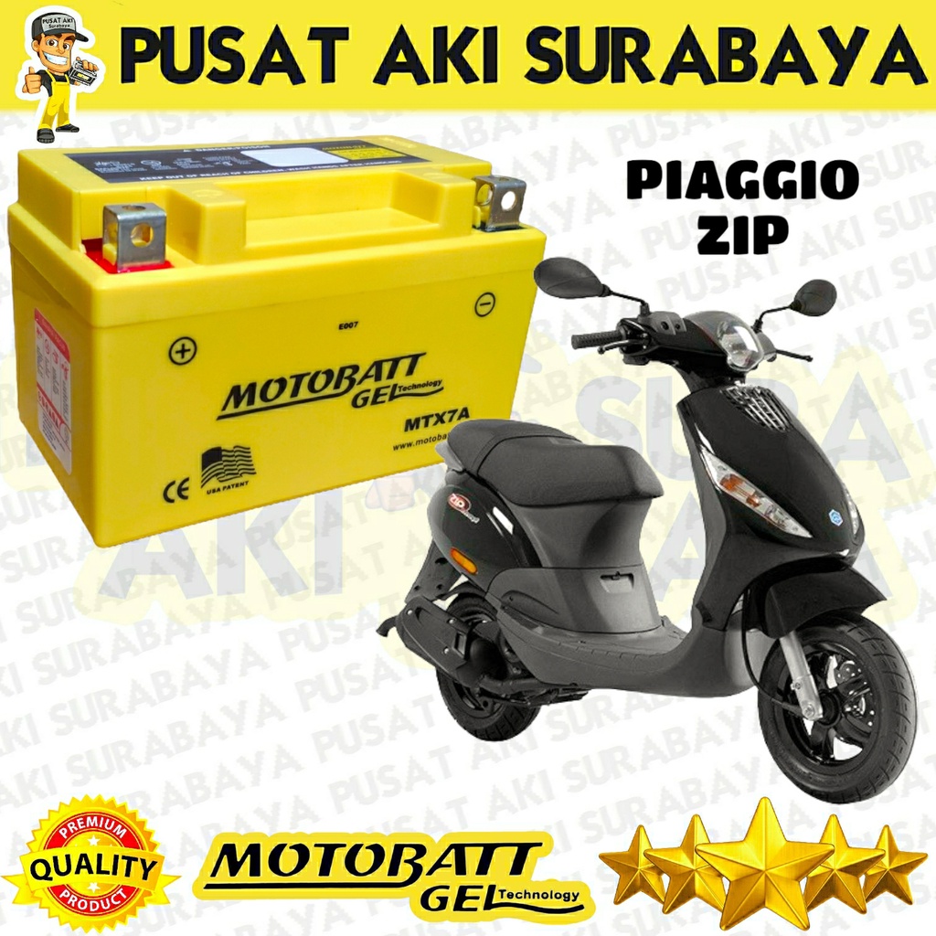 PIAGGIO ZIP VESPA ZIP MOTOBATT MTX7A AKI GEL KERING MF VESPA EXCLUSIVE YTX9 YTX7 FBX7 FBX9 7 AMPER