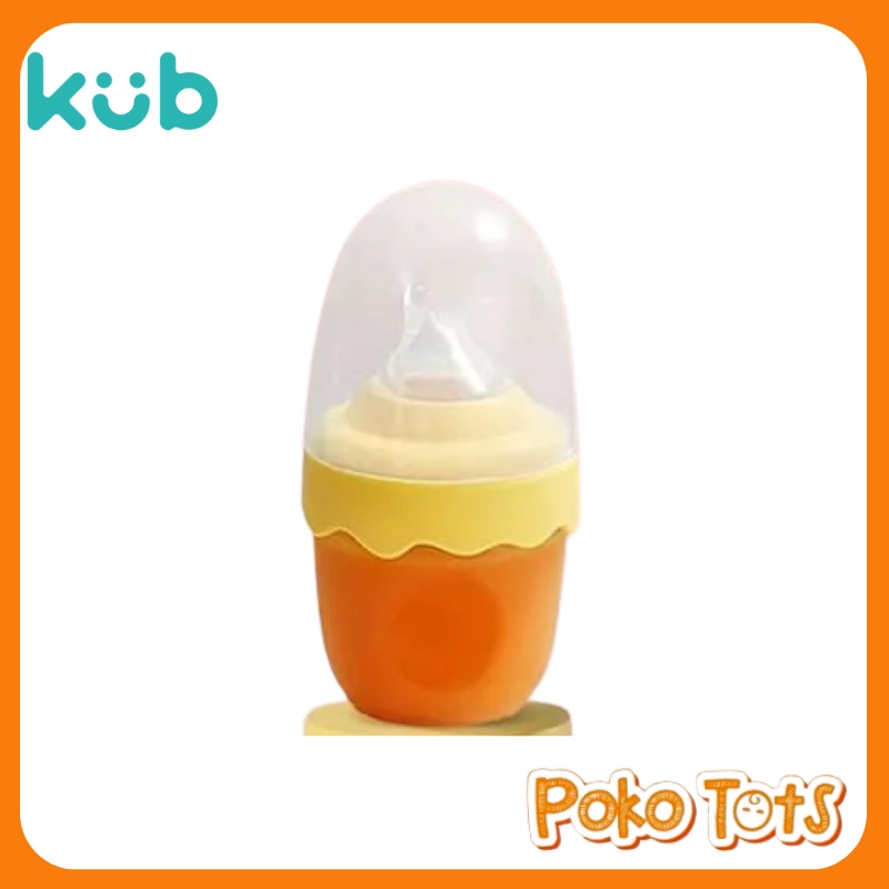 KUB Colorblock Baby Feeding Spoon 90ml Botol Dot Silicone Sendok Makan Bayi KUB