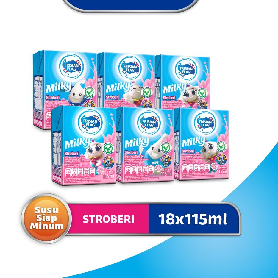 

➫ Frisian Flag UHT Milky Strawberry 115ml x 18 ➽