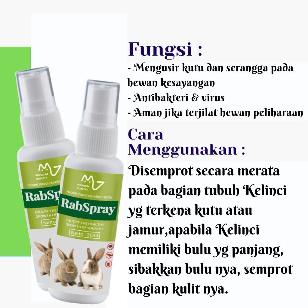Semprotan Pengusir Kutu Anti Kutu Rat Repellent Obat Pembasmi Kutu Kelinci Rabbit FEFARM