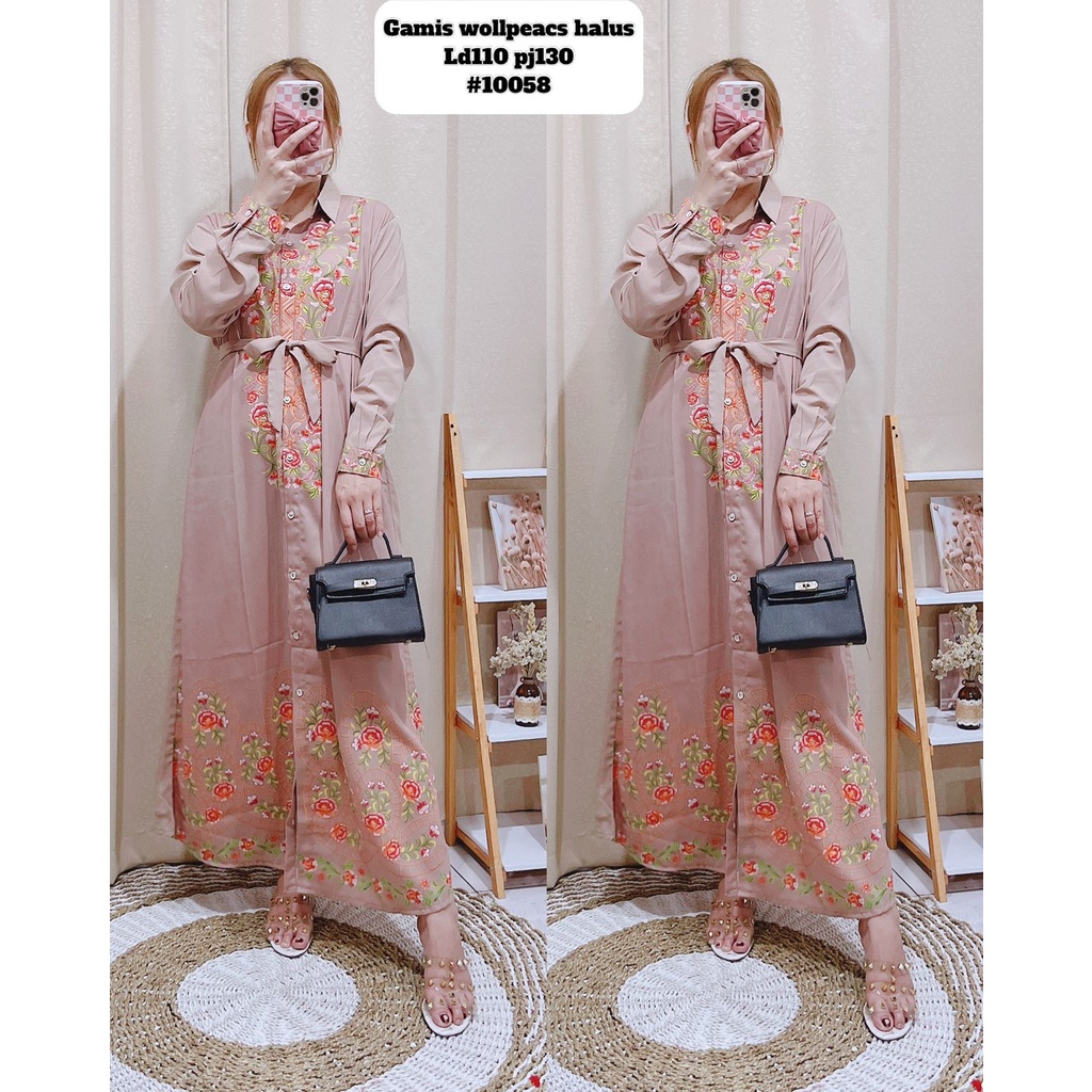 GAMIS WANITA MOTIF BUNGA KEKINIAN