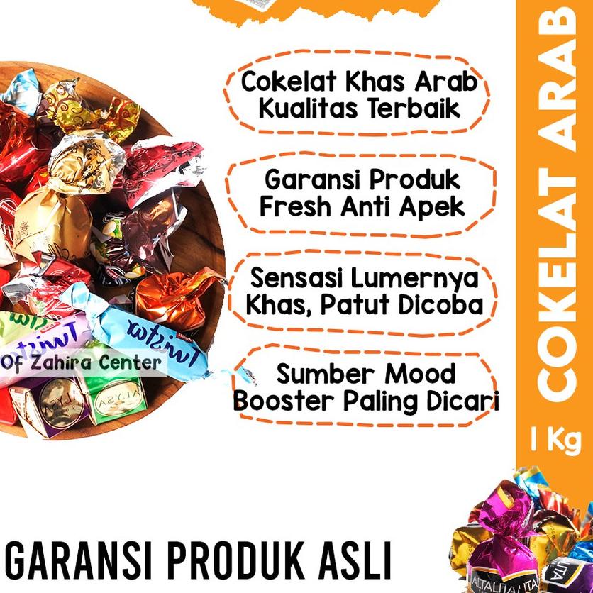 

➱ COKELAT ARAB TURKI Premium 1Kg Pasti Fresh Cokelat Mix Untuk Camilan Mood Booster Dari Truffle Deluxe ✷