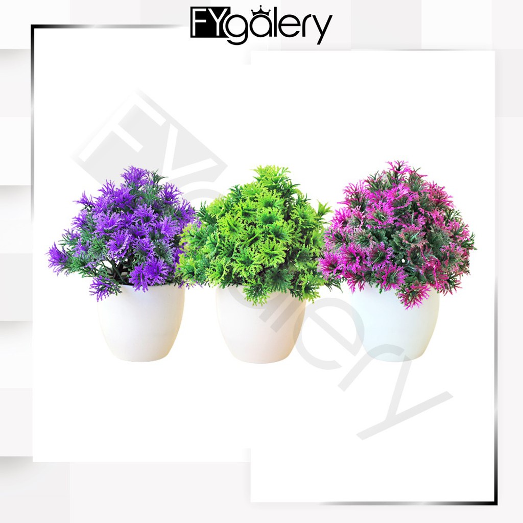 FYGALERY PT31 Pot Tanaman Hias Bunga Hias Plastik Ornamen Pot Bongsai Artificial Flower Decoration