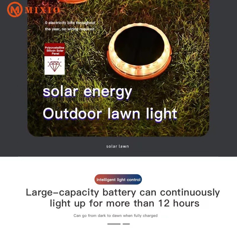 MIXIO - Solar Lawn Light Outdoor Waterproof / Solar Lights Home 4pcs