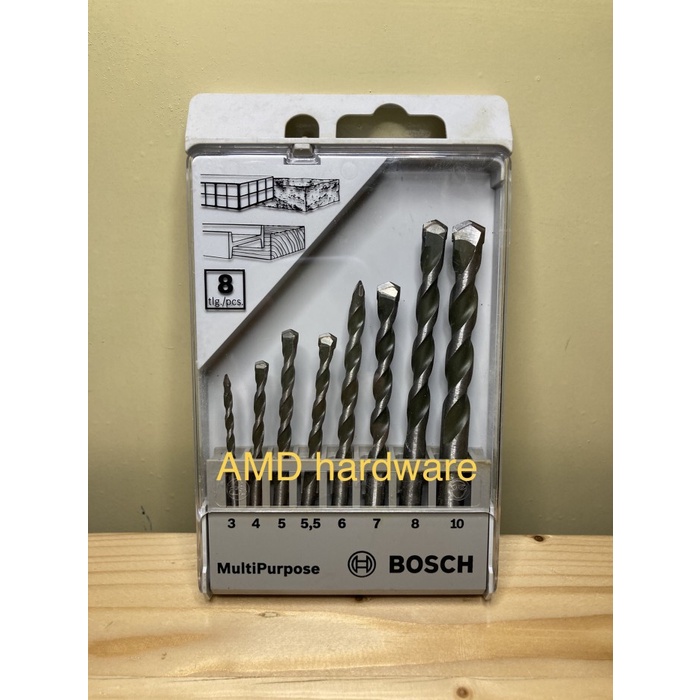 Terlaris Bor Mata Bor Multipurpose Set 8 Pcs Bosch Original Tembok Besi Kayu Beton