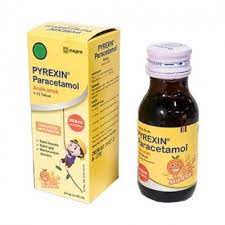 PYREXIN SIRUP 60 ml - Paracetamol Obat Panas/Demam/Sakit Gigi/Pereda Nyeri Bayi/Anak Pirexin/Pireksi