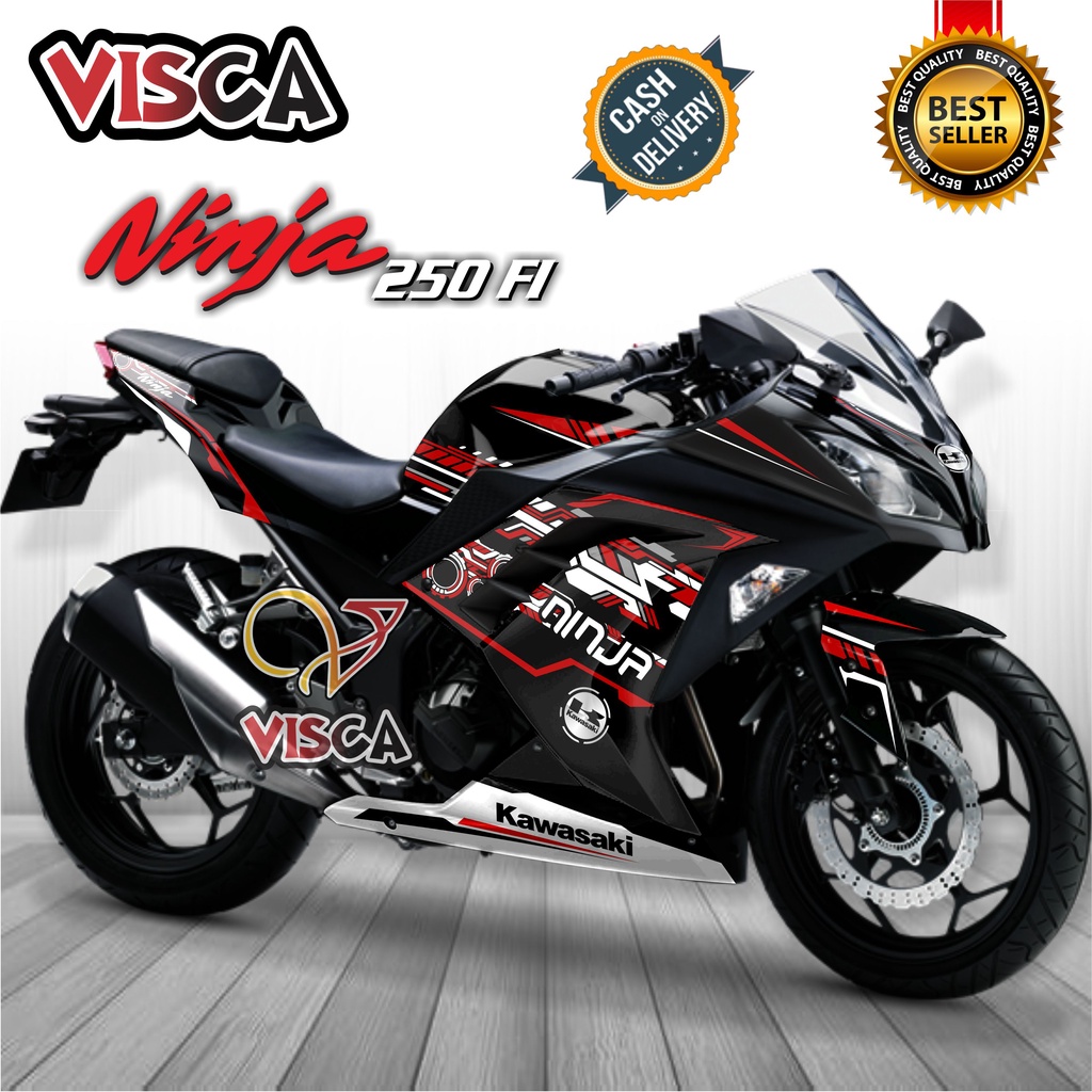 Decal Ninja 250 Fi Full Body Stiker Ninja 250 Fi Full Body Striping Ninja 250 Fi Full Body Hitech