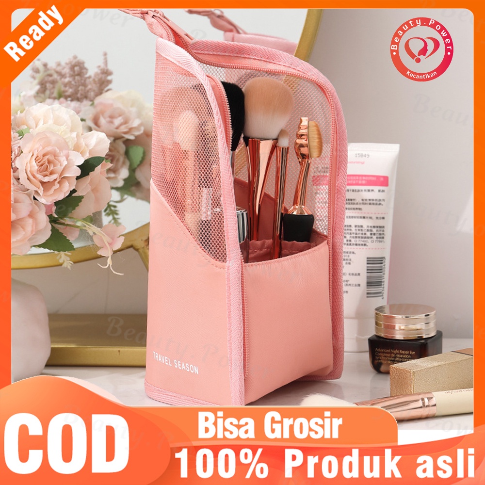 Tas Kosmetik profesional, Tas Mekeup penata Kuas dengan Pemegang Ritsleting Multifungsi Tas Kosmetik