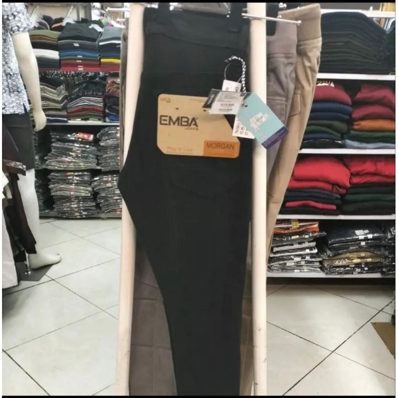 Emba Celana Panjang Emba Jet Black Art 6171120932 Morgan Slim