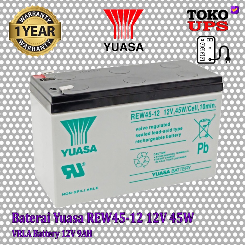 Aki Kering 12v 9ah Baterai Yuasa 12V 9AH | Yuasa REW45-12 12V 45W