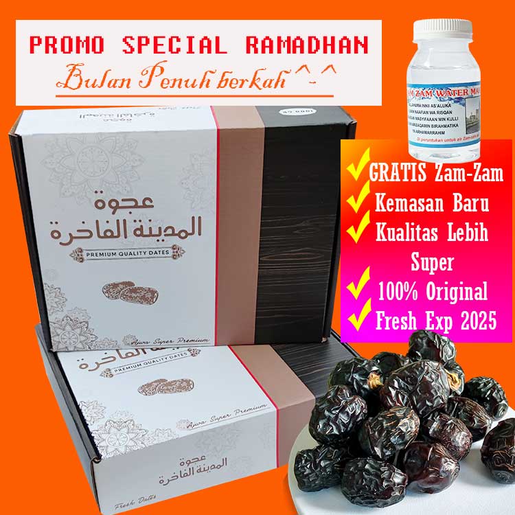 Kurma Ajwa / Kurma Nabi 1 KG Asli Madinah Super Premium Quality