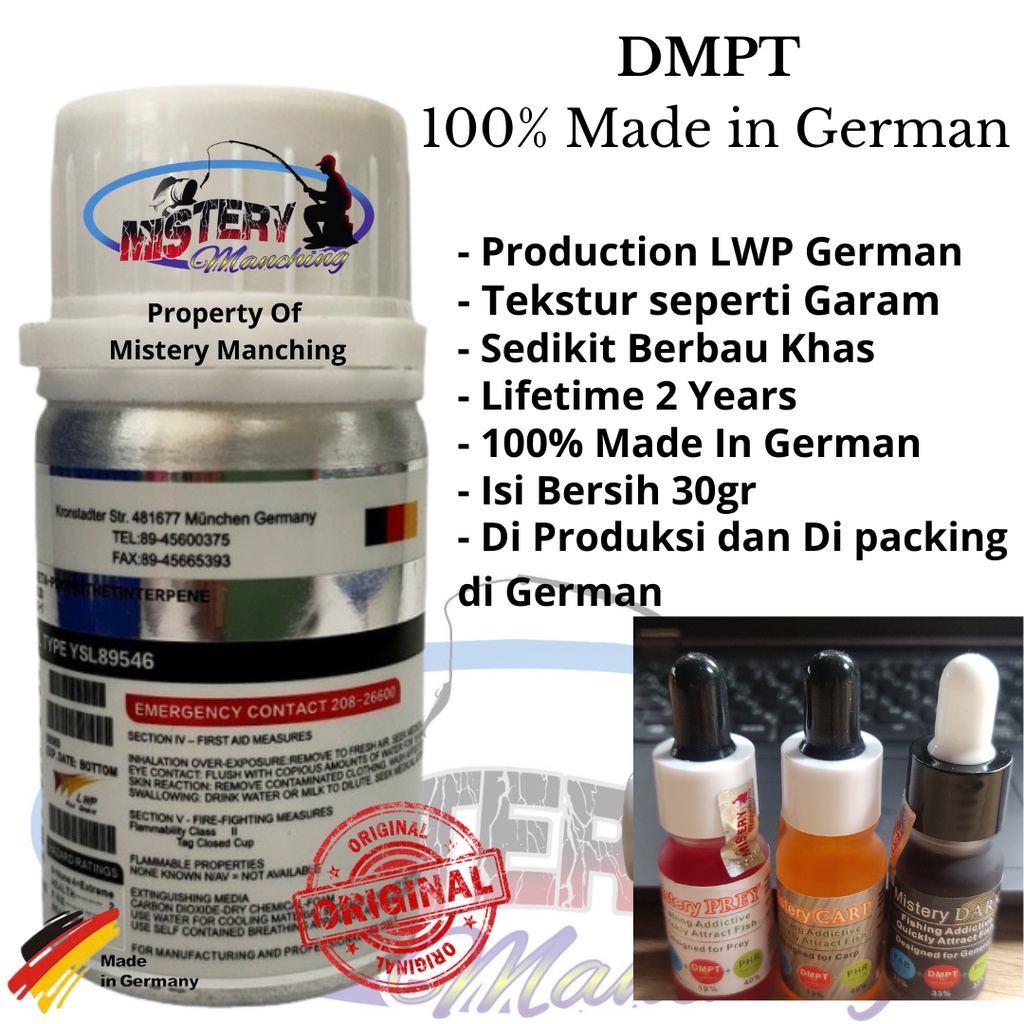 DMPT Original 100% & PURITY 99 % Made In German Attractant / Vanili German Untuk Ikan MAS, dan Lain-