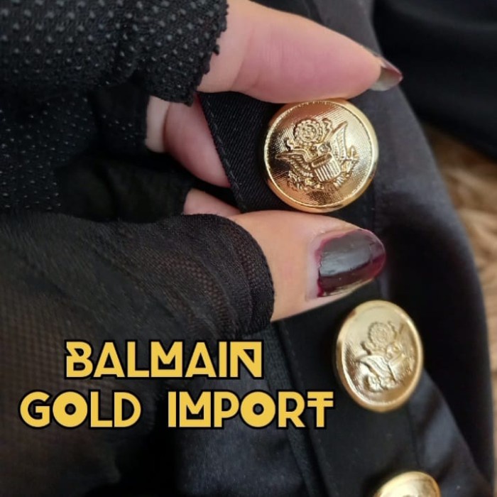Terlaris Toga Advokat-Kancing Gold Balmain Import-Super Mewah-Semi Jas#Ala Dpn