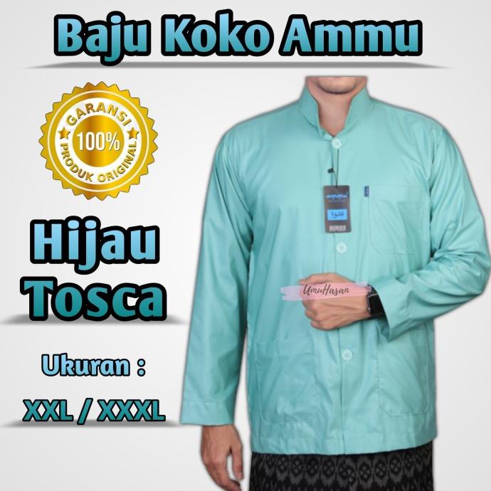 Baju Koko Ammu Hijau Tosca Baju Koko Ammu Baju Koko Pria Dewasa