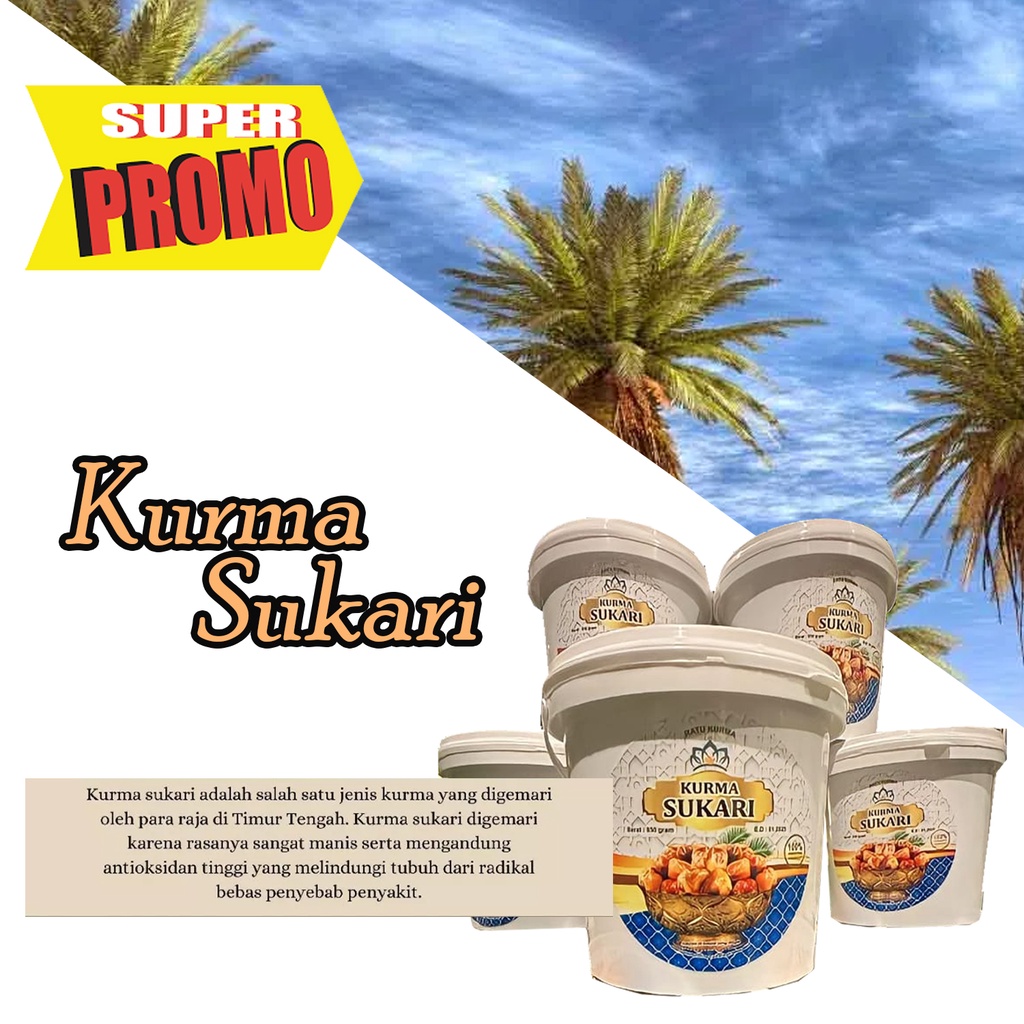 [ BARU ] Kurma SUKARI EMBER Al-Qossim 850 GR sukari ember Premium Saudi