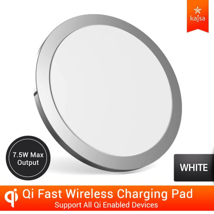 Uta Kajsa W6 Qi Fast Wireless Charger With Adapter Black / White