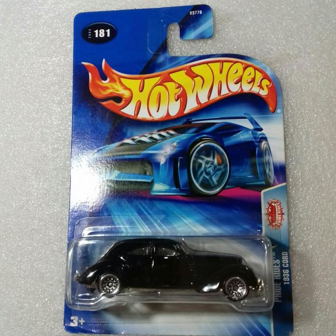 HOT WHEELS 1936 CORD. BLUE CARD PRIDE RIDES SERIES 2003. WARNA HITAM.