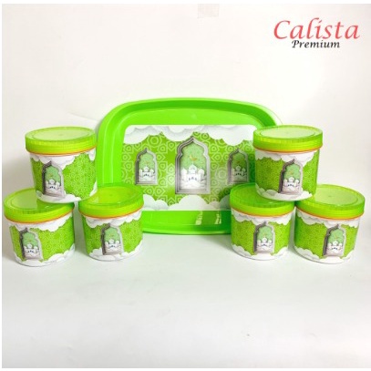 Calista Tonam IML Toples Lebaran Toples Kue dan Nampan Set 7 in 1