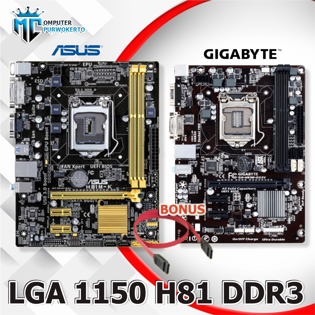 Motherboard Intel LGA 1150 H81 Asus Ddr3