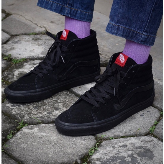 SALE Vans SK8-Hi Suede All Black - ORIGINAL