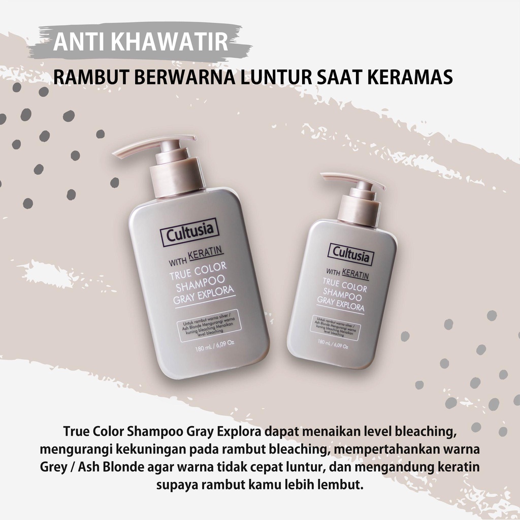 Cultusia True Colour Shampo/ Shampo Silver With keratin 180ml