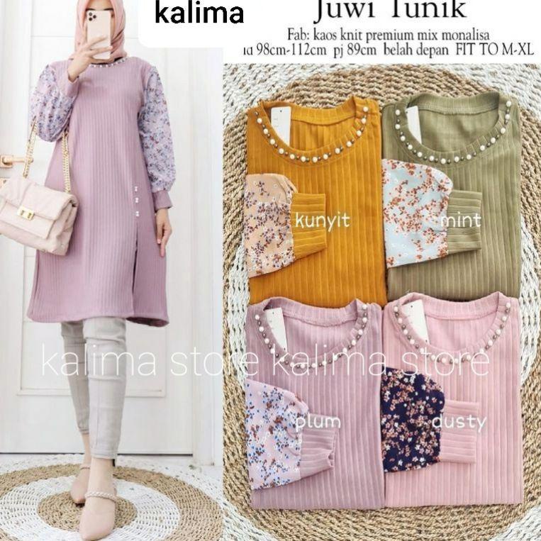 SPECIAL PRICE tunik import terbaru 2022/baju tunik wanita aplikasi mutiara