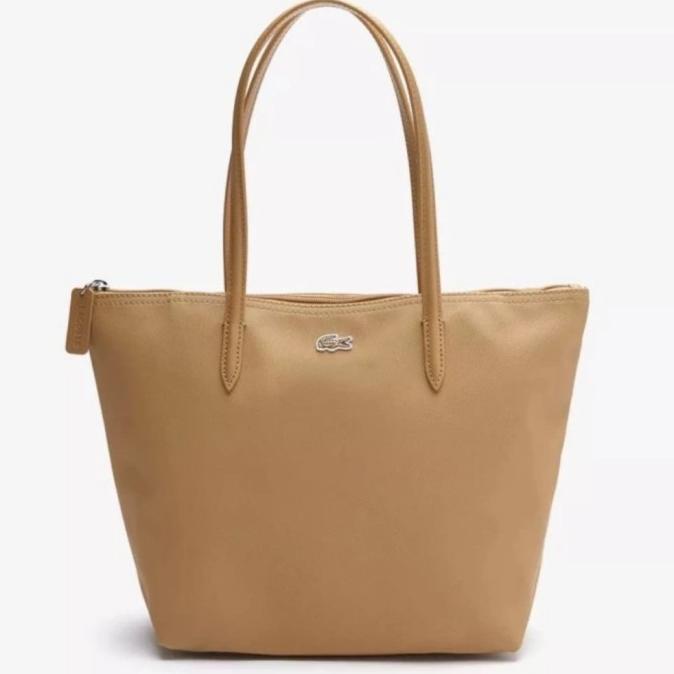Lacoste Women'S L.12.12 Concept Small Zip Tote Bag (Original) - Brown Serrinana